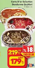 CARTE D'OR SELECTİON DONDURMA ÇEŞİTLERİ 800 ML